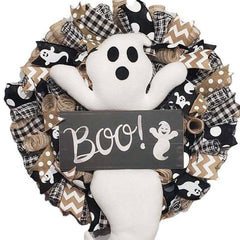 15" Halloween Boo Wreath Decoration