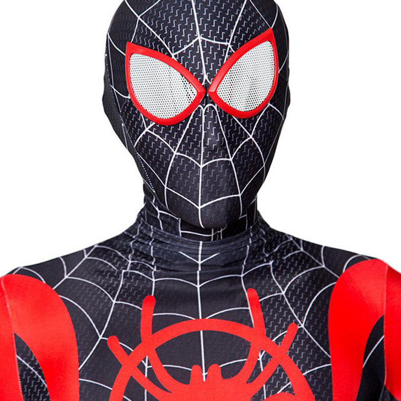 Miles Morales Costume for Kids and Men,  Black Spiderman Costume