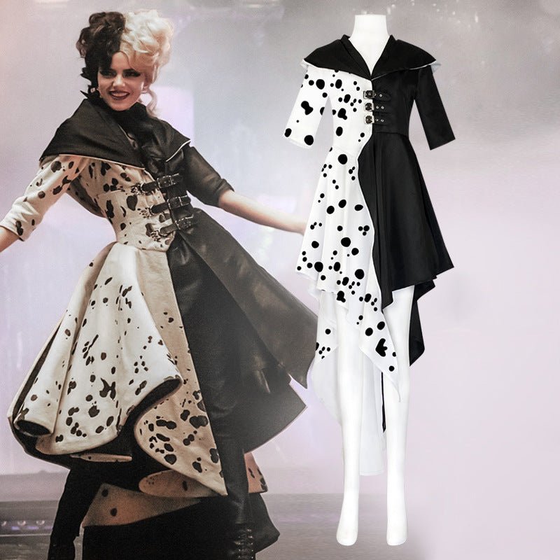 Adults' Cruella De Vil Costume Black White Dress