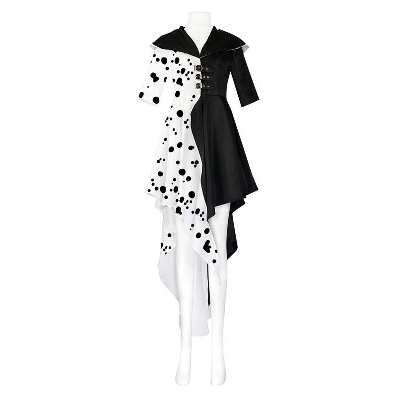 Adults' Cruella De Vil Costume Black White Dress