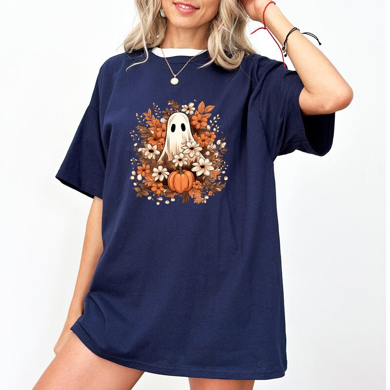 Autumn Ghost Halloween T Shirt for Women