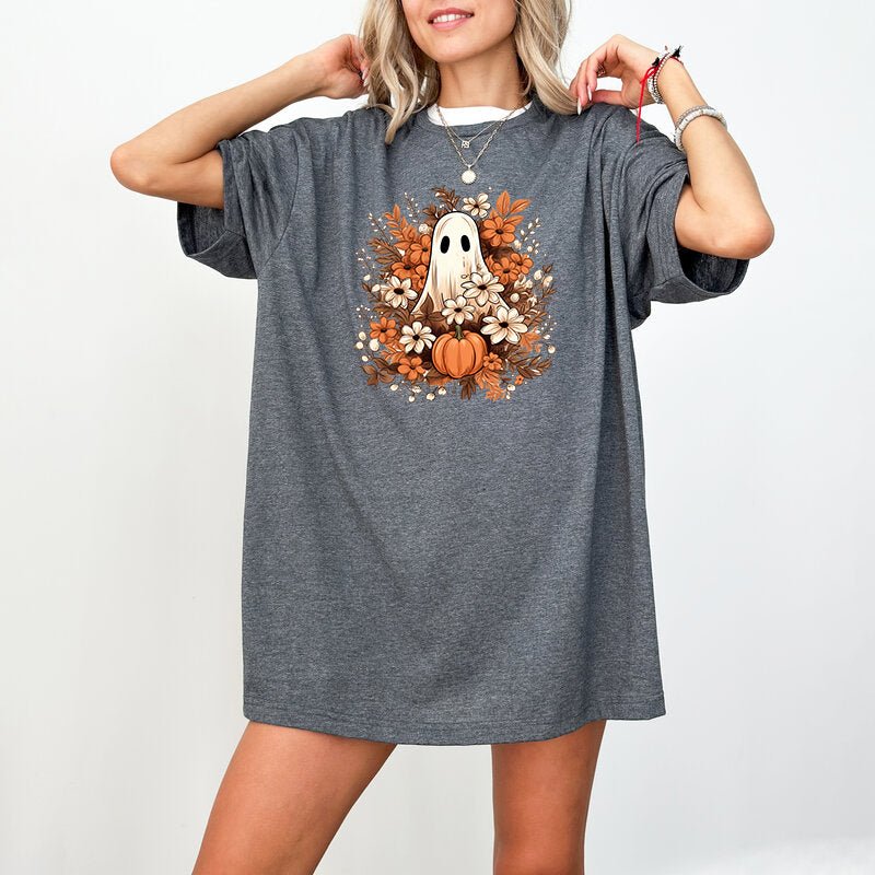 Autumn Ghost Halloween T Shirt for Women