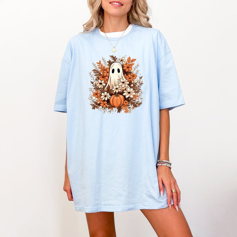 Autumn Ghost Halloween T Shirt for Women