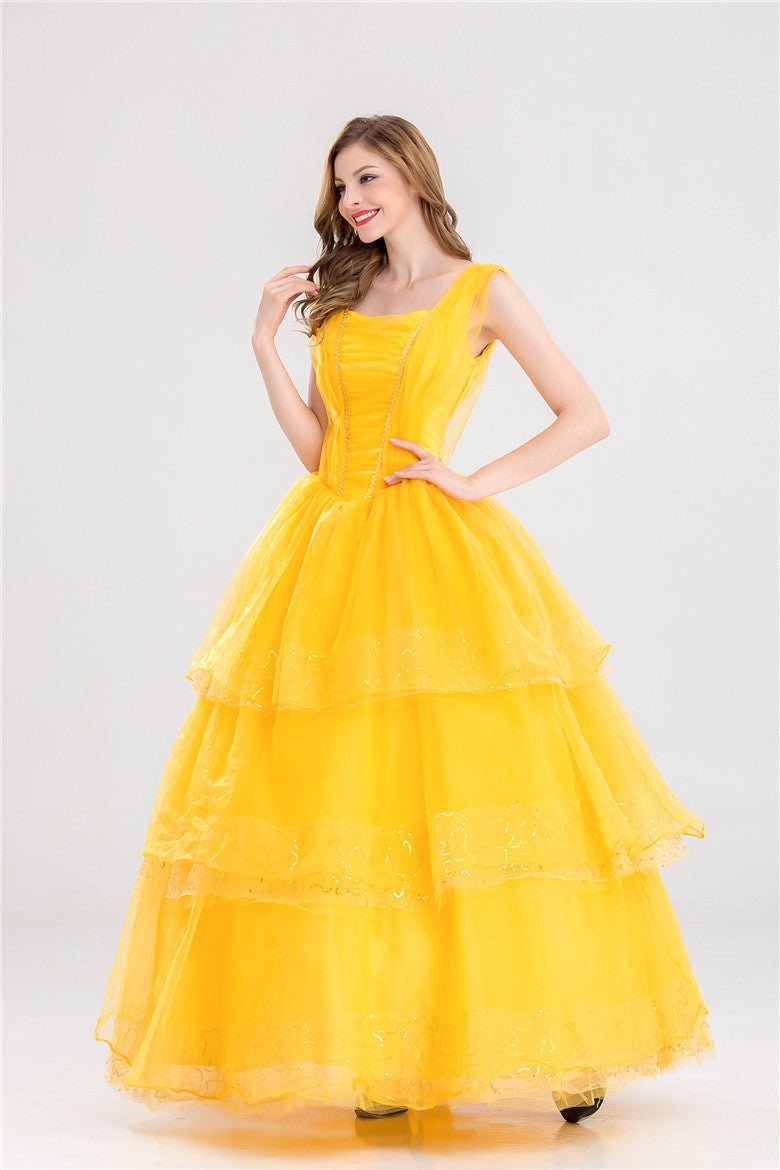 Beauty and Beast Belle Dress Costume For Adult Women