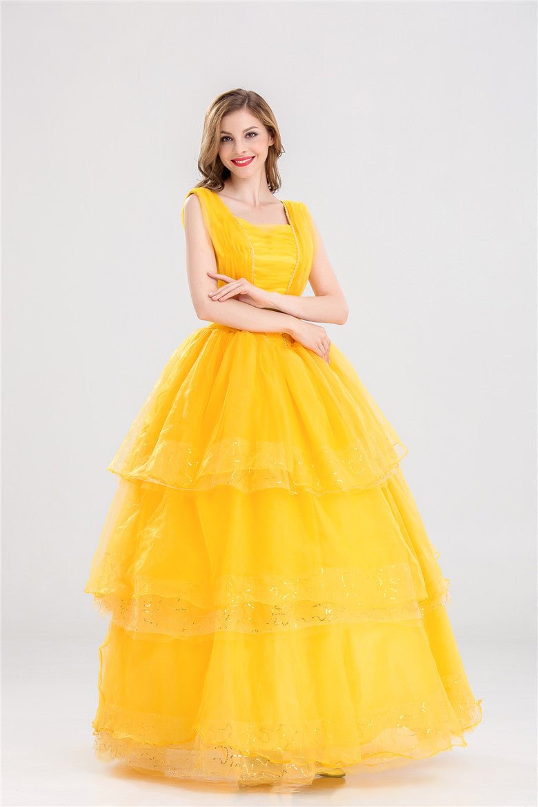 Beauty and Beast Belle Dress Costume For Adult Women