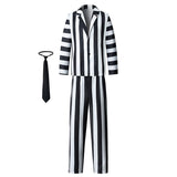 Beetlejuice Halloween Costume for Adults, Suit and Necktie