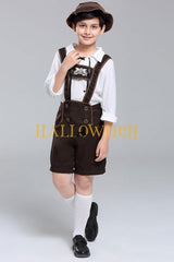 Boy's German Beer Fest Oktoberfest Lederhosen Kostüm, Traditional Bavarian Costume