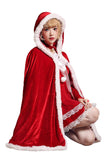 Christmas Mrs. Claus Cloak Costume for Adult and Kids