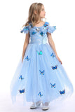 Cinderella Dress with Butterflies For Toddler Girls