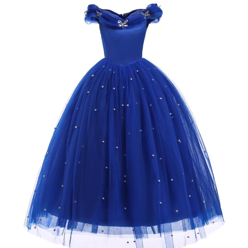 Cinderella Inspired Princess Dress For Kids Girls