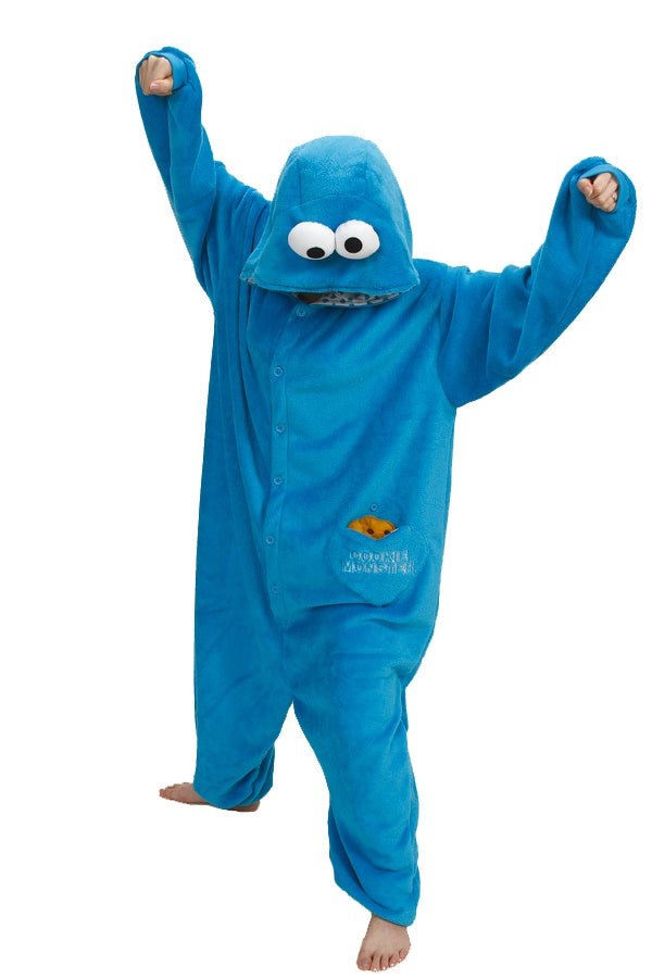 Cookie Monster & Elmo Onesie Kigurumi Costume For Adults and Teenagers