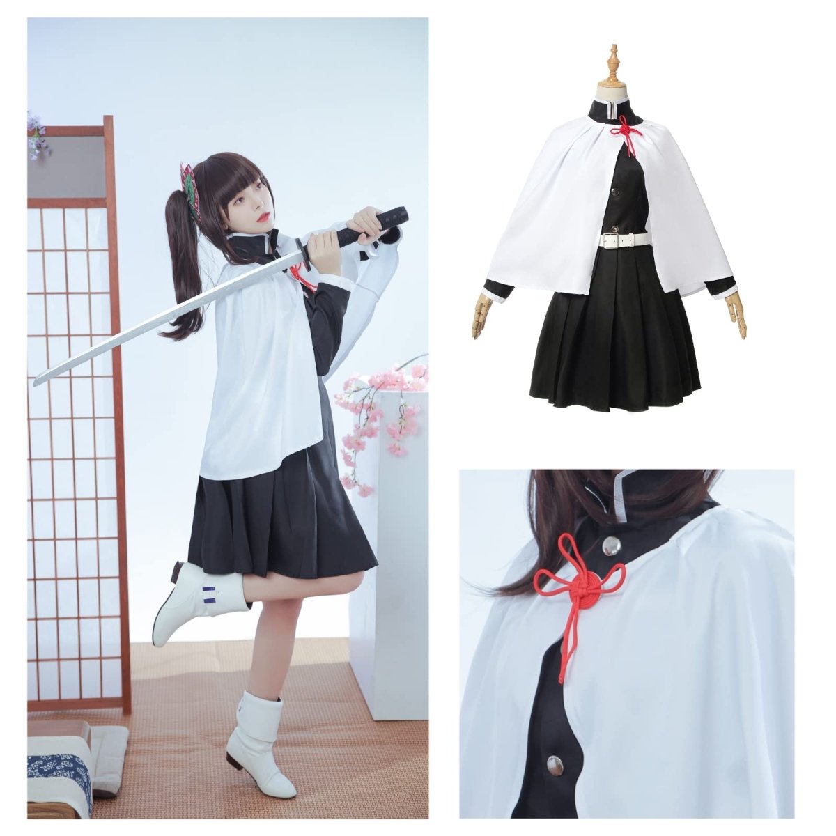 Demon Slayer Kanao Tsuyuri Costume For Adult And Kids