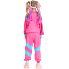 Disco clothing exports Amazon dance sportswear blue and pink cross - border supply baseball uniforms.