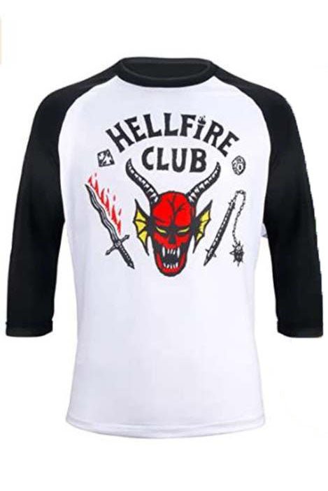 Dustin Hellfire Club T Shirt, Shirt Costume. Stranger Things 4.