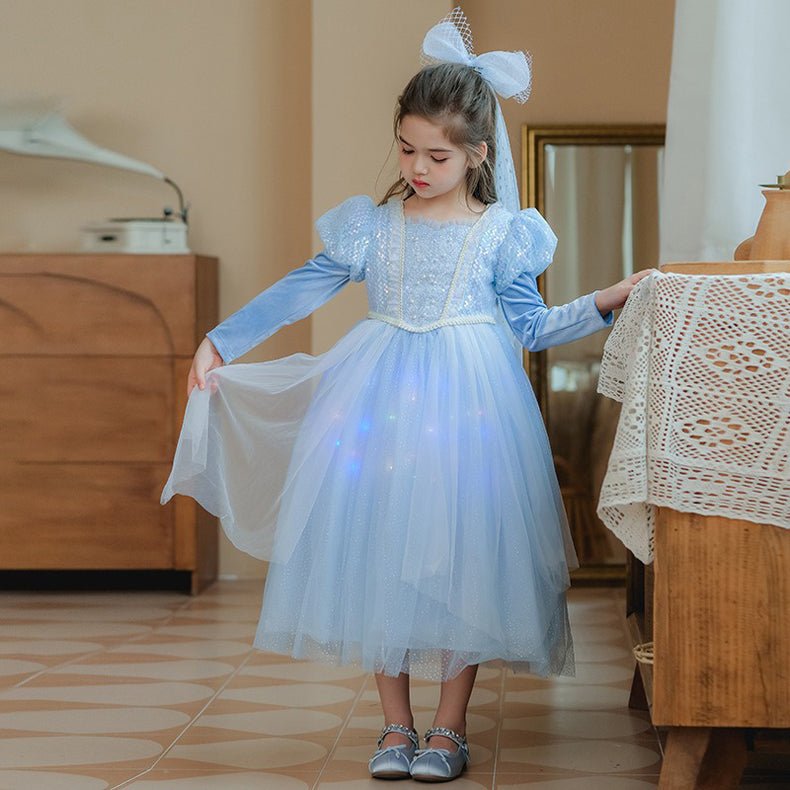 Elsa Dress Up Costume for Girls, Lightup