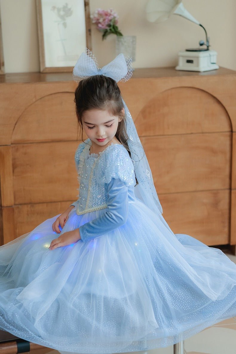 Elsa Dress Up Costume for Girls, Lightup