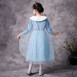 Elsa Dress with Furry Collar