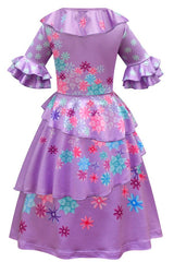 Encanto Isabela Dress Costume for Girls Kids