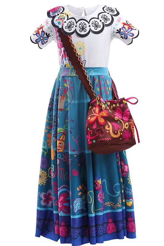 Encanto Mirabel Madrigal Dress Costume for Girls. Deliver in 5 Business Days.