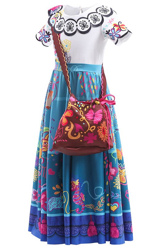 Encanto Mirabel Madrigal Dress Costume for Girls. Deliver in 5 Business Days.