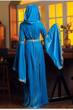 European Medieval Court Dress for Adults, Flared Sleeves Halloween Costume