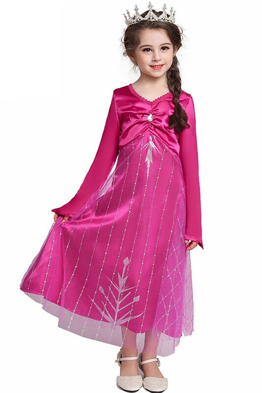 Frozen 2 Elsa Night Dress For Kids - Purple