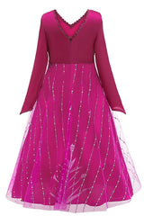 Frozen 2 Elsa Night Dress For Kids - Purple