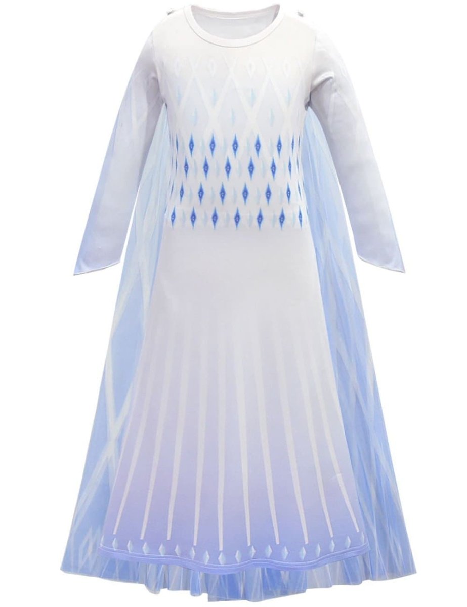 Frozen 2 Elsa White Dress Costume For Girls