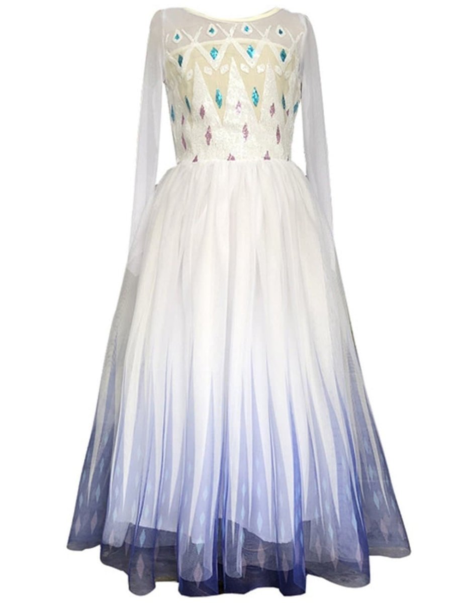 Frozen 2 Elsa White Show Yourself Dress For Girls