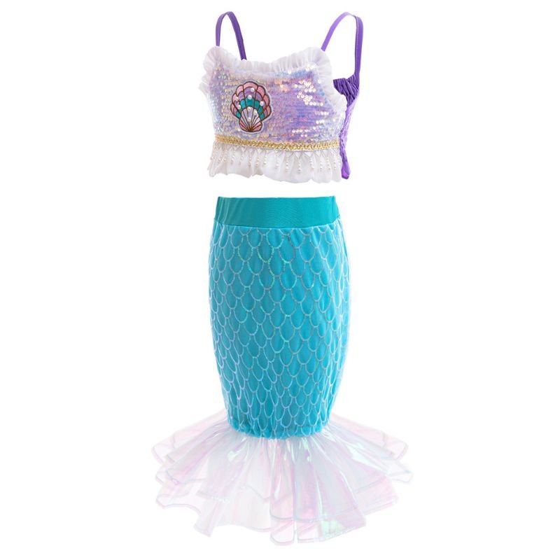 Girls' Little Mermaid Dress Costume for Halloween