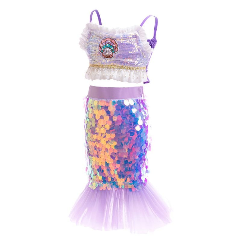 Girls' Little Mermaid Dress Costume for Halloween