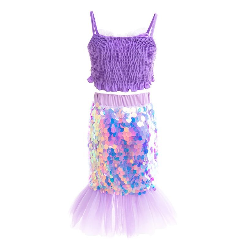 Girls' Little Mermaid Dress Costume for Halloween