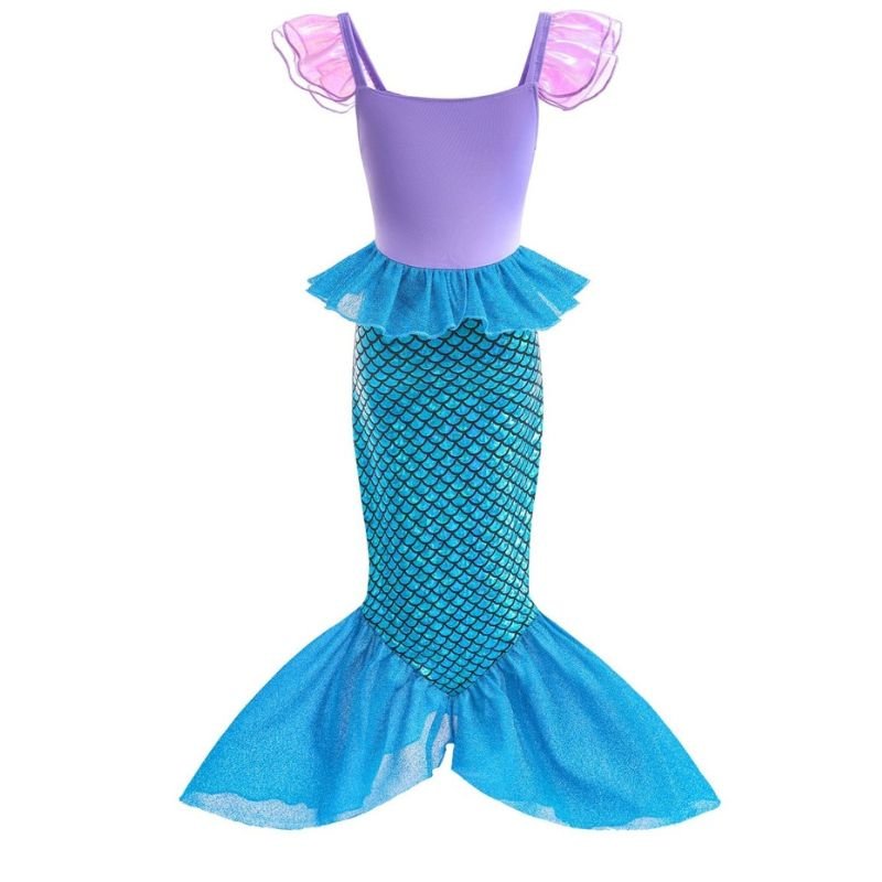 Girls' Little Mermaid Dress Costume for Halloween