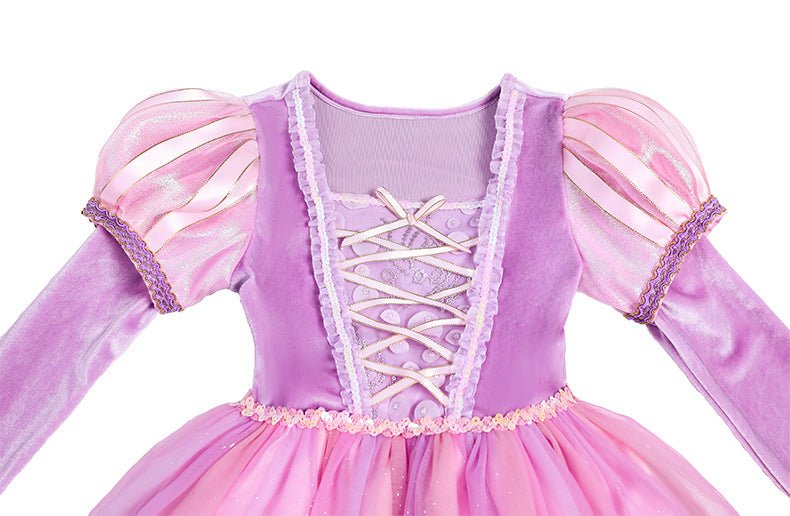 Girls Rapunzel Dress Costume for Winter