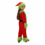 Grinch Santa Suit Costume for Kids