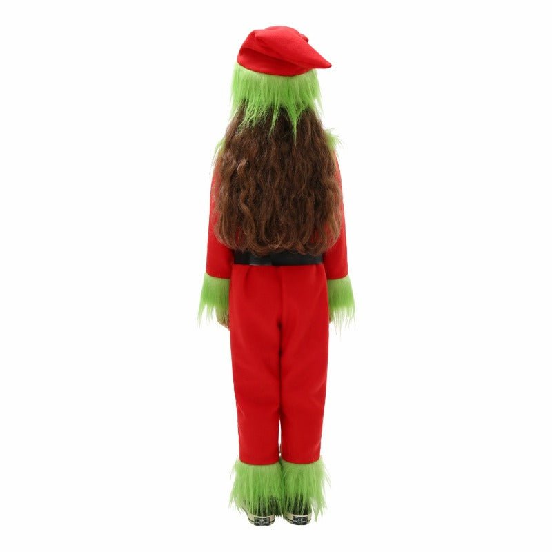 Grinch Santa Suit Costume for Kids