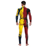 Half Deadpool Half Wolverine Bodysuit