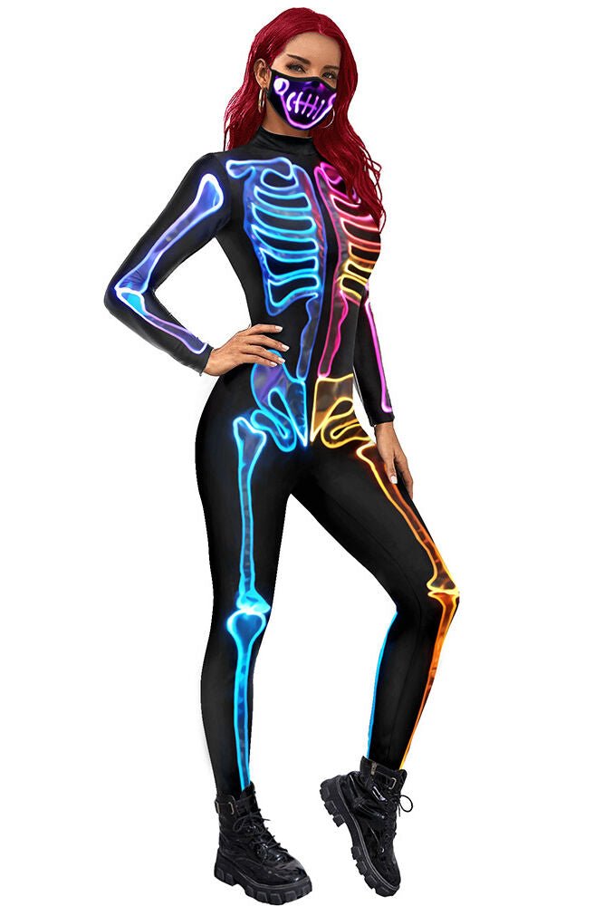 Halloween 3D Skeleton Jumpsuit Costumes