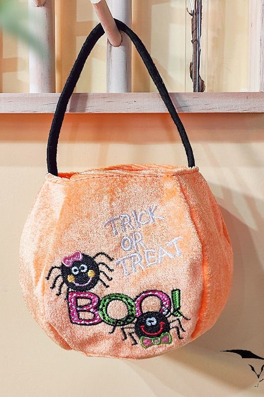 Halloween Candy Bag, Round Pumpkin Handbag for Kids