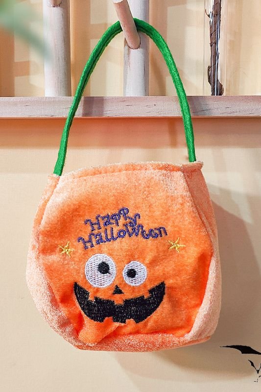 Halloween Candy Bag, Round Pumpkin Handbag for Kids