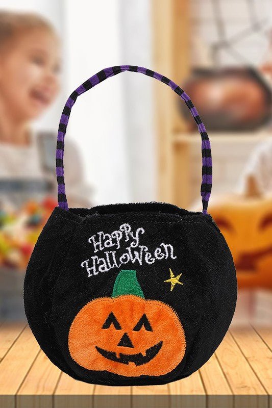 Halloween Candy Bag, Round Pumpkin Handbag for Kids