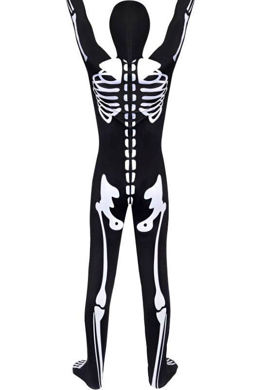 Halloween Skeleton Bodysuit Costume For Adult And Kids