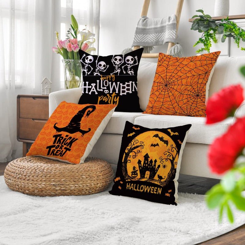 Halloween Skeleton Cushion Covers, 4pcs