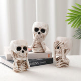 Halloween Skull Flower Pot Decoration.3pcs