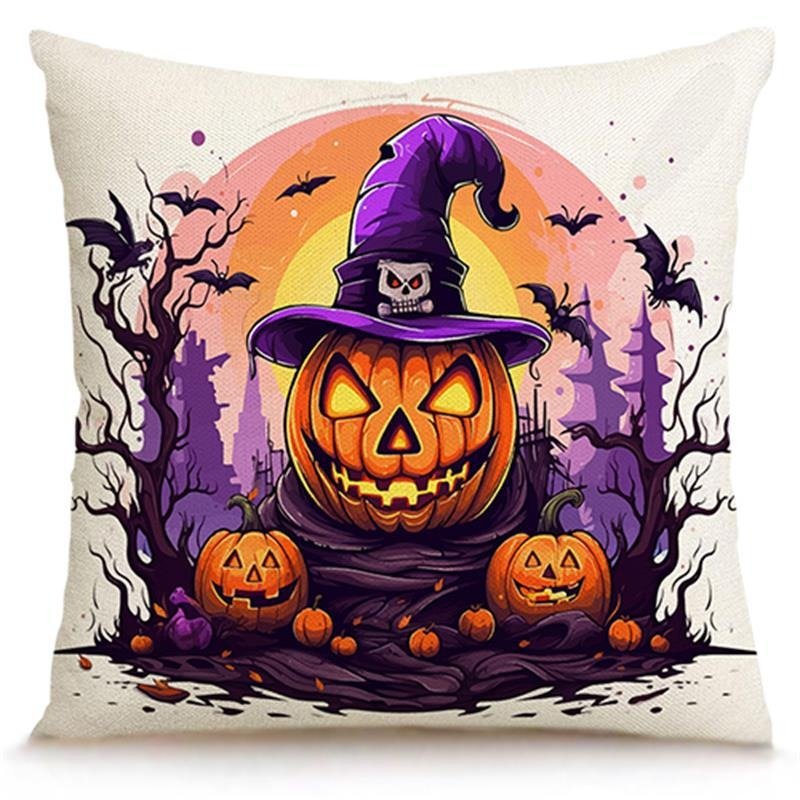 Halloween Vibrant Cushion Covers, 4pcs