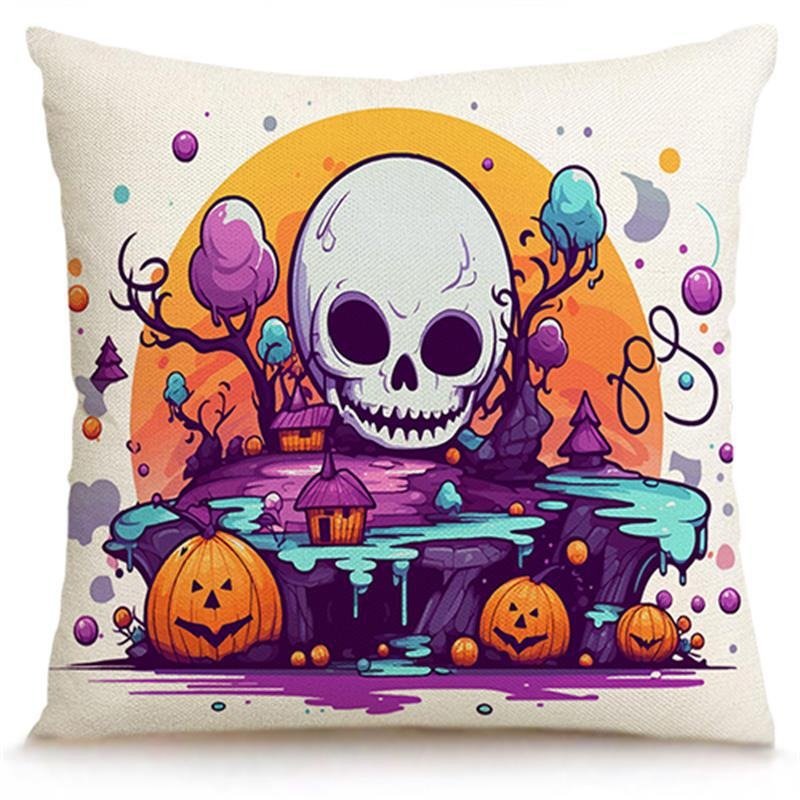 Halloween Vibrant Cushion Covers, 4pcs