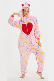 Heart Pink Unicorn Onesie Kigurumi Women Girls