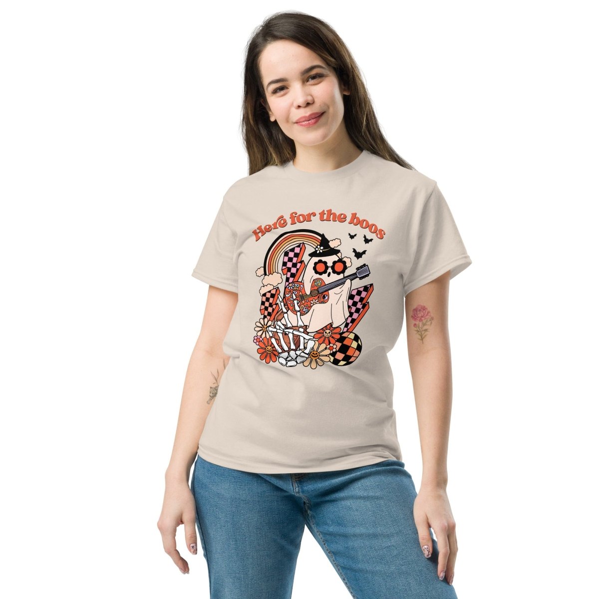 Here for the Boos, Halloween T Shirt for Women