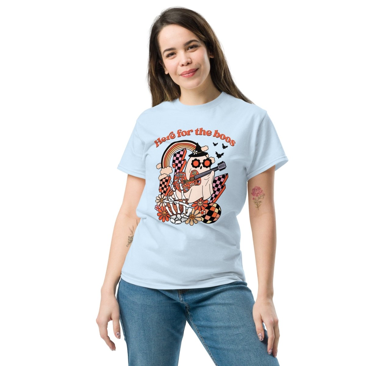 Here for the Boos, Halloween T Shirt for Women