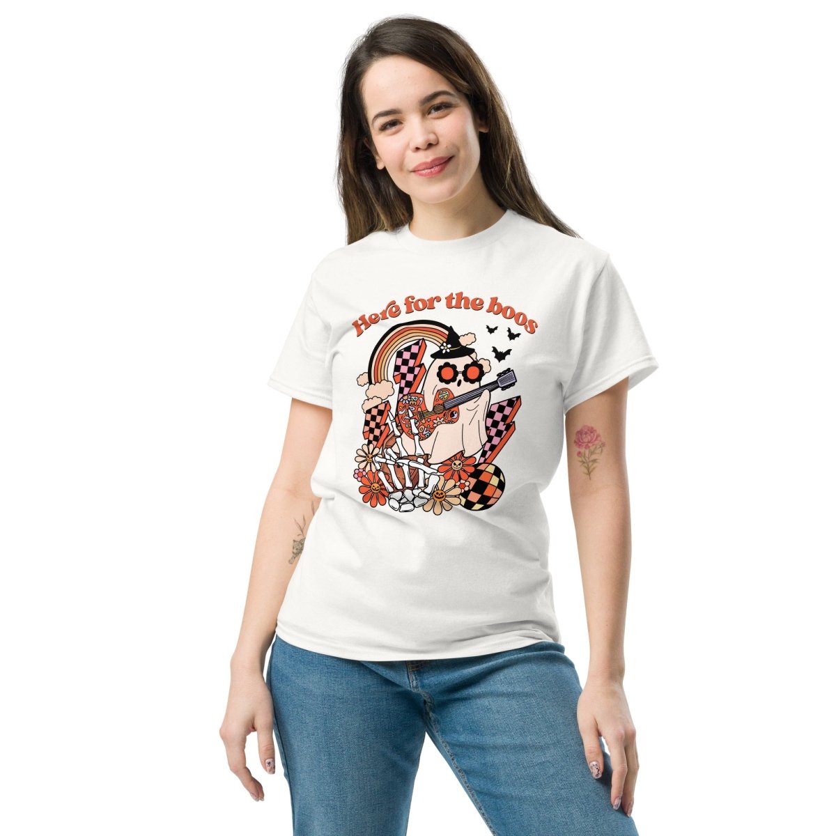 Here for the Boos, Halloween T Shirt for Women